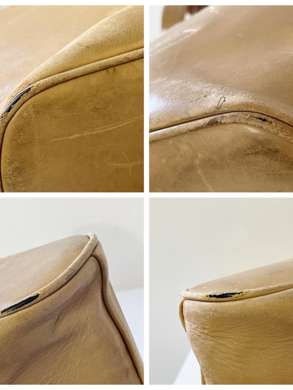 Chanel beige leather vintage for restoration AS IS - Picture 5 of 16